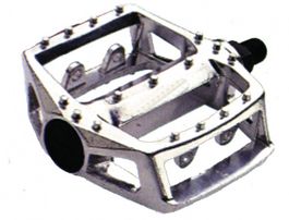 Pedal plataforma BMX aluminio, plata, 1/2"